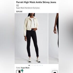 Ag Farrah High Waist Ankle Skinny Jeans
